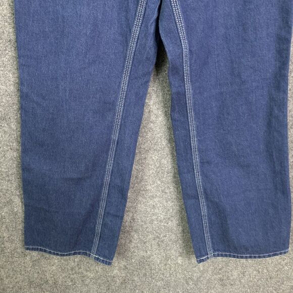 Carhartt Jeans Men 34x30 Dark Wash Carpenter Cotton Dungaree Fit Denim Workwear - Picture 3 of 12